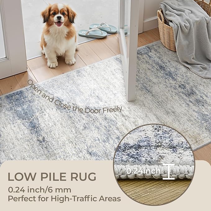 5x7 Area Rugs, Ultra-Thin Washable Rugs - Image 6