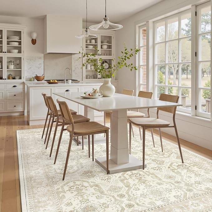 Soalmost Area Rug 6x9, Washable Rugs, Stain Resistant Gray Area Rugs - Image 2