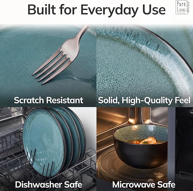 32 Piece Stoneware Dinnerware Set - Image 4