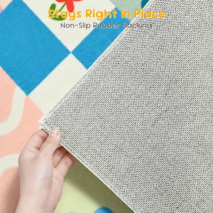 5x7 Washable Kid Bedroom Rug for Girls, Soft Non-Slip Toddler Playroom Carpet - Image 7