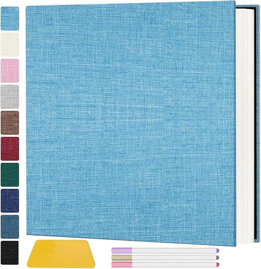 Zesthouse Photo Album Self Adhesive Pages, 60 Pages Magnetic Scrapbook Albums with Sticky Page,Photos Album Holds 8x10 & 5X7 & 4x6 & 6x8 & 3x5, Large Picture Book Ideal for Family,Wedding,Baby