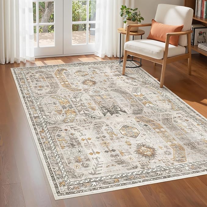 befbee 4x6 Rugs for Living Room Bedroom, Non-Slip Washable Rug, Stain Resistant by Befbee