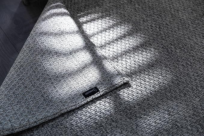 CAMILSON Easy Jute Rug 8x10, Indoor Outdoor Grey Color Area Rugs - Image 6