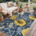 GENIMO Indoor Outdoor Area Rug 6'x9', Machine Washable Rugs by GENIMO