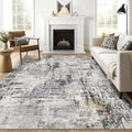 7x9 Area Rug Living Room: Washable Large Abstract Soft Stain Resistant Indoor by LOONGRUG
