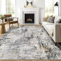 7x10 Area Rug Living Room: Washable Large Abstract Soft Stain Resistant Indoor by LOONGRUG