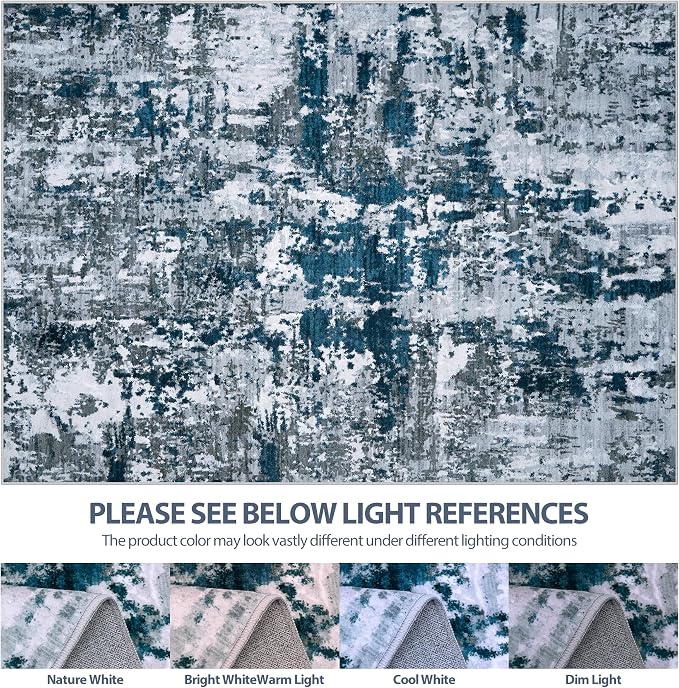5x8 Area Rugs for Living Room Rug Washable: Abstract Rug for Dining Room - Image 7