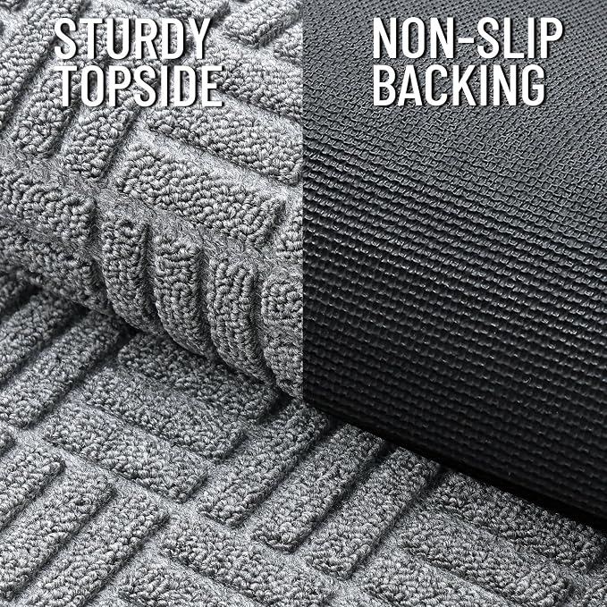 OLANLY Front Door Mat Outside Entrance 35x23, Heavy Duty Sturdy Natural Rubber - Image 3
