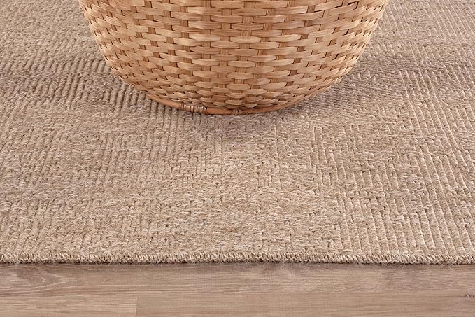 CAMILSON Easy Jute Rug 6x9, Indoor Outdoor Natural Color Fiber Area Rugs - Image 3