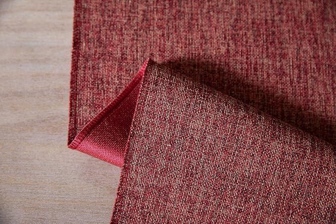 Red Table Runners 36 Inches Long, Burlap Linen Style Rustic Farmhouse Table - Image 7