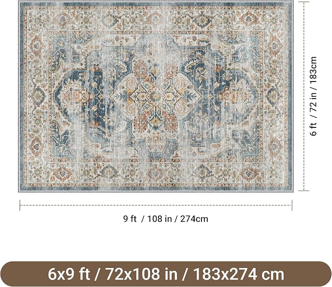 befbee 6x9 Area Rugs for Living Room - Image 2