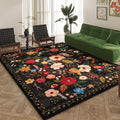 Rugcomf Area Rugs 9x12 Living Room Clearance Washable Boho Rug Non Slip Floral by Rugcomf
