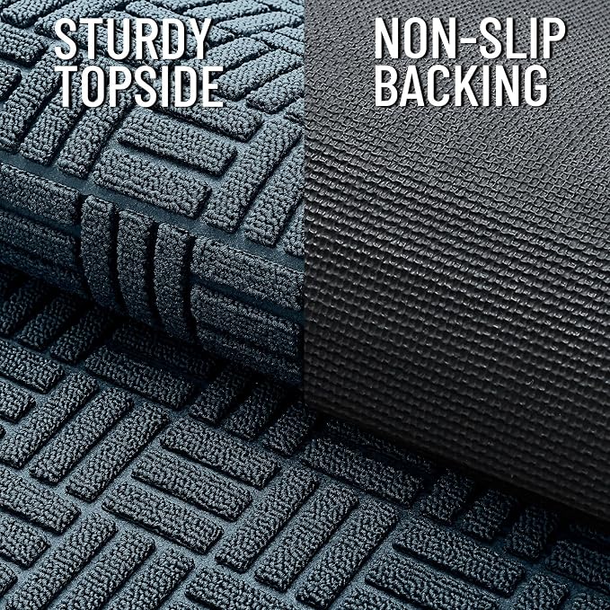 OLANLY Front Door Mat Outside Entrance 33x21, Heavy Duty Sturdy Natural Rubber - Image 4