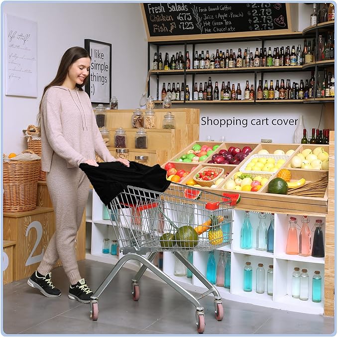 Car Seat Covers for Babies - Multi- use Nursing Carseat Canopy, Breastfeeding Covers, Baby Shower Gifts for Boys and Girls (Pure Black)