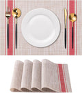 Placemats Set of 4 Washable Indoor | Outdoor Vinyl Place Mats by CADONO