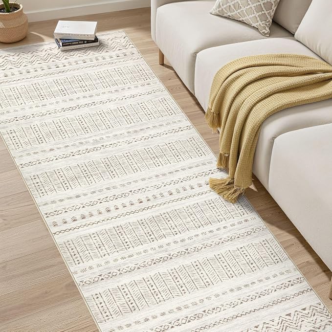 cotiled Hallway 3x10 Runner Rugs: Washable Boho Rugs - Image 7