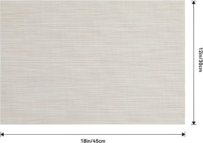 Leetaltree Beige White Placemats Set of 12 - Image 9