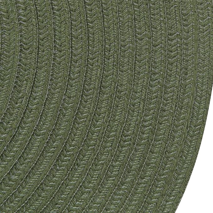 SHACOS Round Placemats Set of 6 Washable 15 inch Round Table Mats Cotton - Image 4