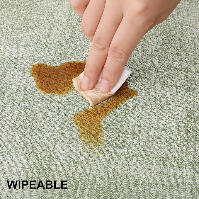Faux Leather Heat Resistant Placemats 12 Packs, Waterproof Wipeable Dining PU - Image 5