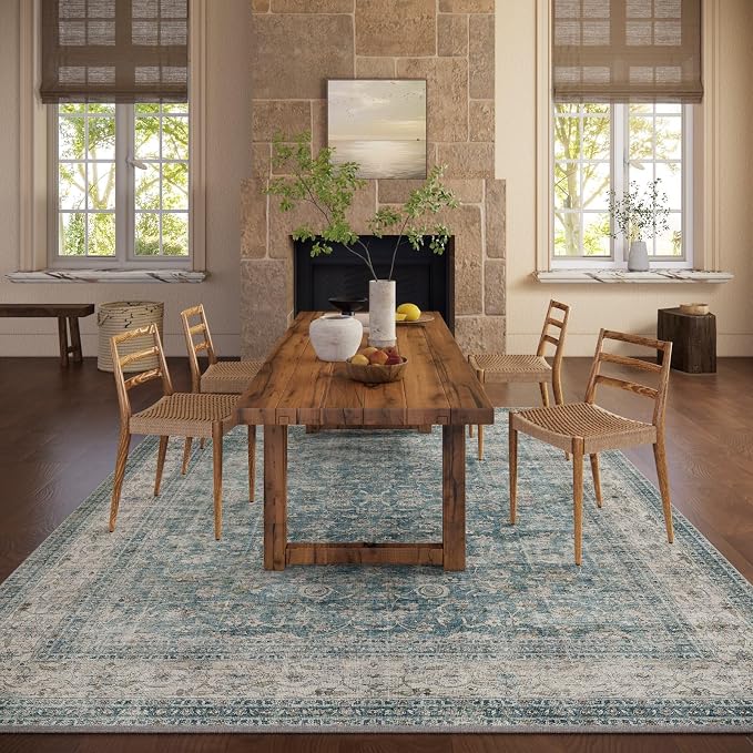 10x12 Large Rugs for Living Room: Washable Living Room Rug Stain Resistant Non - Image 5