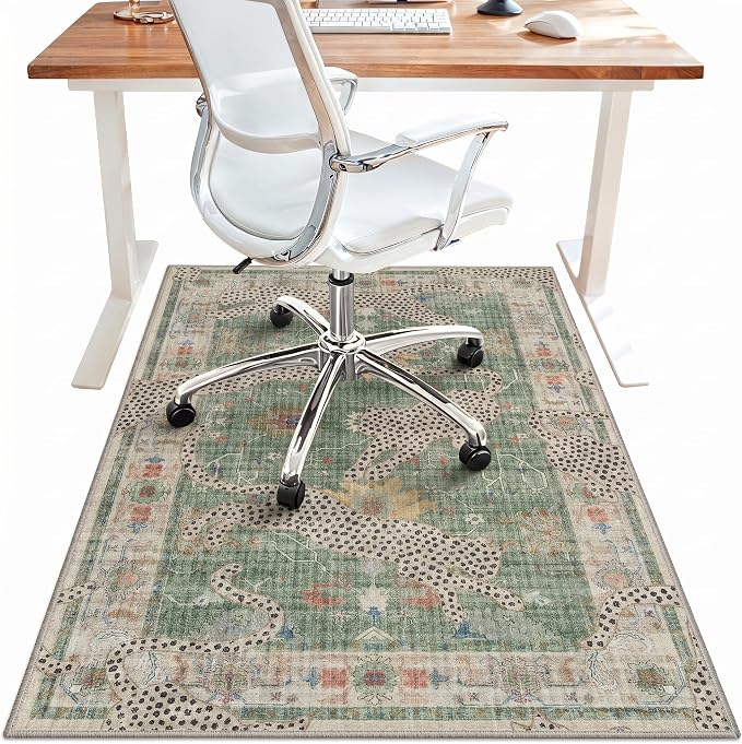 48"x60" Office Chair Mat for Hardwood Tile Floor, Under Desk Carpet Protector by BESBLEE