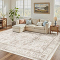 Madane 5x7 Area Rugs for Living Room, Washable Vintage Natural Rug by Madane