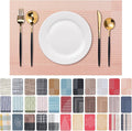 Placemats Set of 6 Washable Indoor | Outdoor Vinyl Place Mats by CADONO