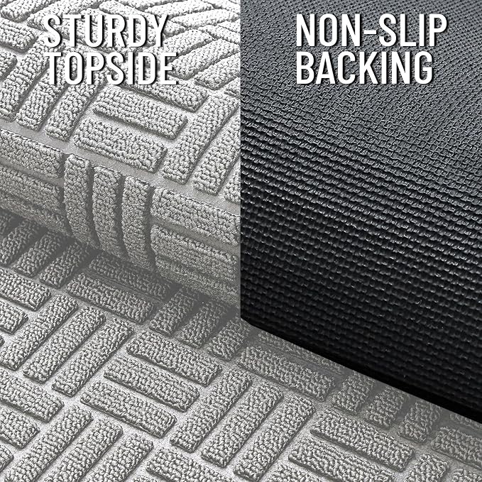 OLANLY Front Door Mat Outside Entrance 47x17, Heavy Duty Sturdy Natural Rubber - Image 4