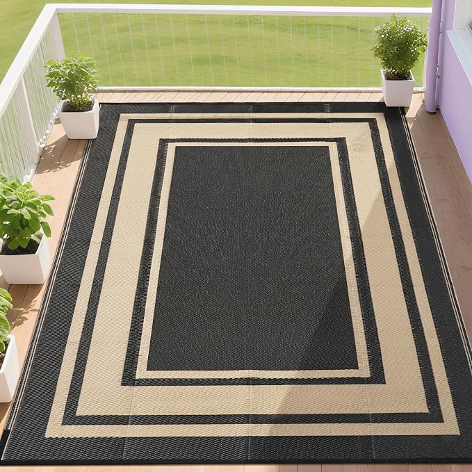 RURALITY Outdoor Rugs 6x9 Waterproof by RURALITY