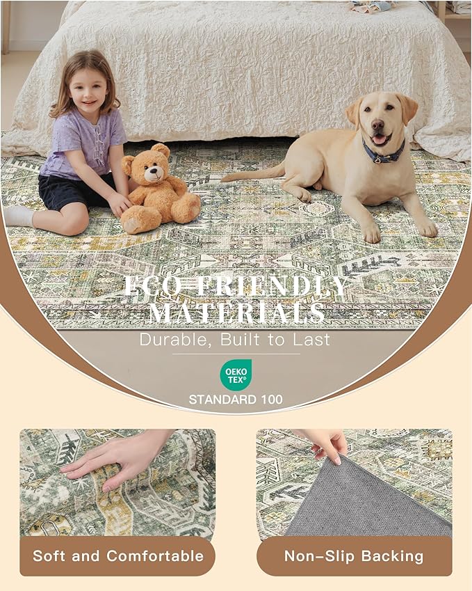Madane Runner Rugs for Hallway 2x10 Long Washable Non-Slip Hallway Runner Rug - Image 5