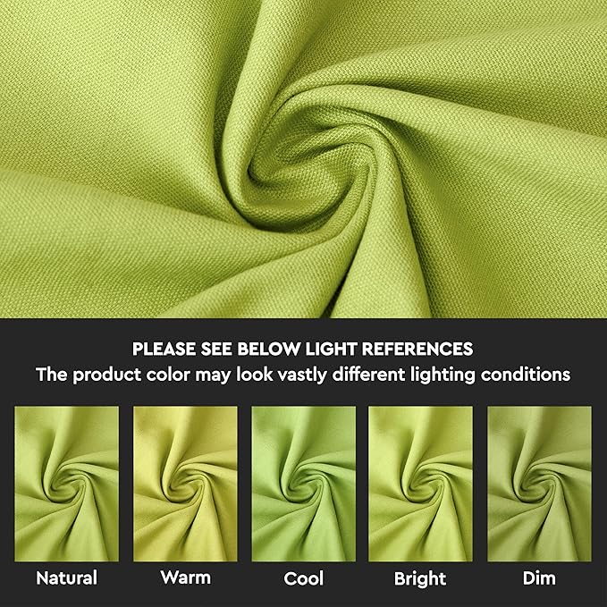 Encasa XO Table Runner, Cotton Canvas Dining Runner 13"x48" | Lime Green - Image 3