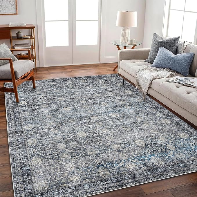 CHAMPLANT Washable Area Rug 4'x6' Traditional Floor Cover Foldable Thin Rugs - Image 2