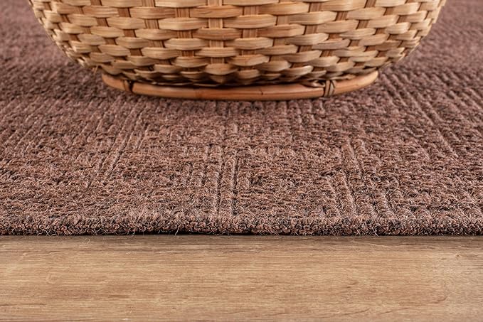CAMILSON Easy Jute Rug 5x7, Indoor Outdoor Brown Color Fiber Area Rugs - Image 7