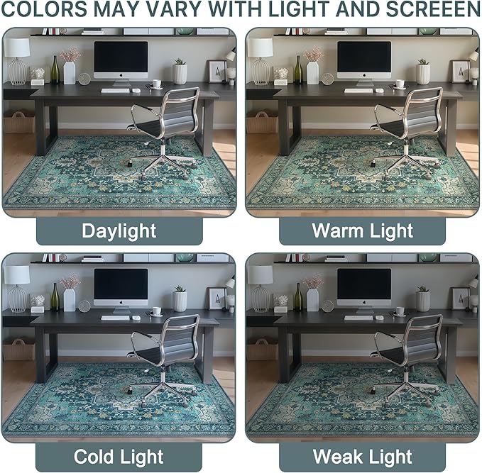 48"x72" Office Chair Mat for Hardwood Tile Floor, Under Desk Carpet Protector - Image 6