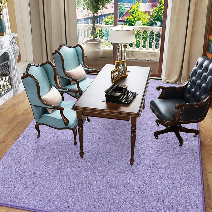 Pettop 6x9 ft Purple Area Rugs for Bedroom Living Room, Washable Memory Foam - Image 6