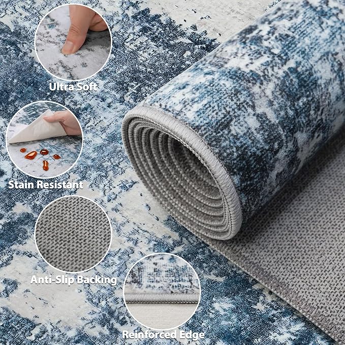 Area Rug Living Room Rugs: 5x7 Washable Rug - Image 8