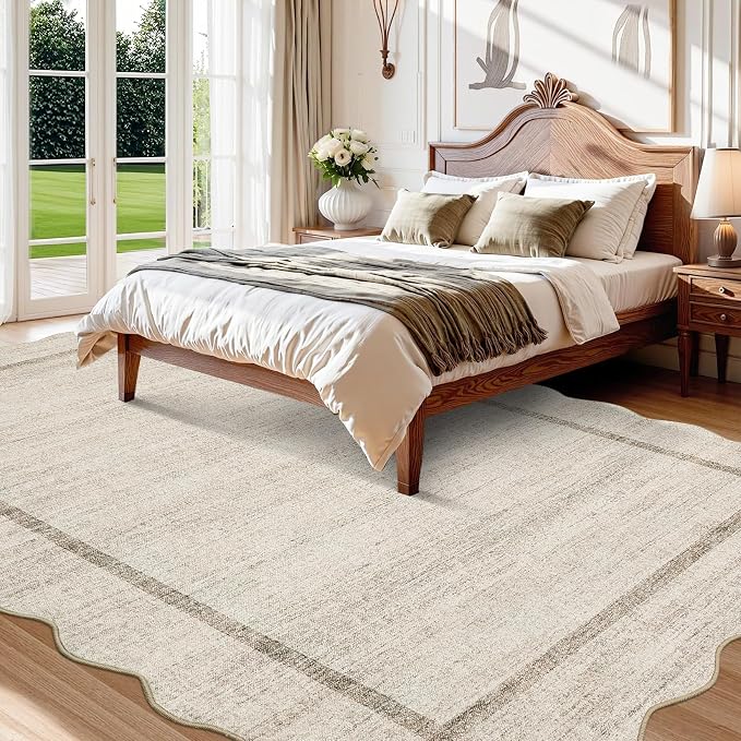 GarveeHome Scalloped Large Living Room Area Rug 8x10 - Image 3