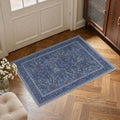 GENIMO 2x3 Washable Rug Non Slip Low Pile Entryway Rug, Modern Floral Foliage by GENIMO