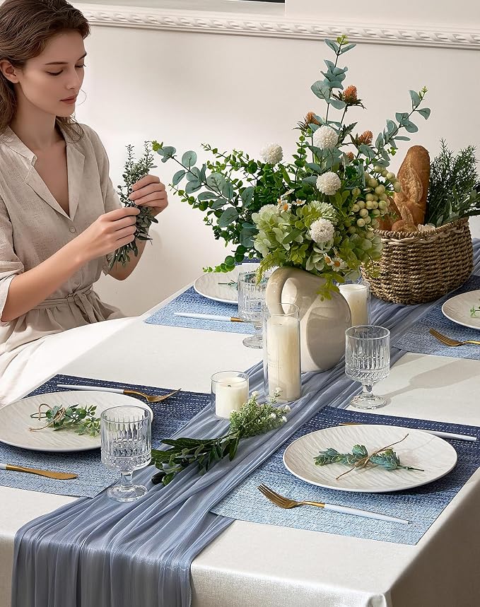 Leetaltree Gradient Blue Woven Placemats Set of 4 - Image 3