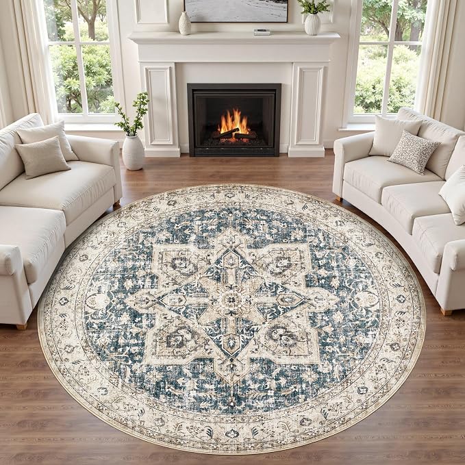 Tortania 10' Round Area Rug Living Room Rugs - Image 6