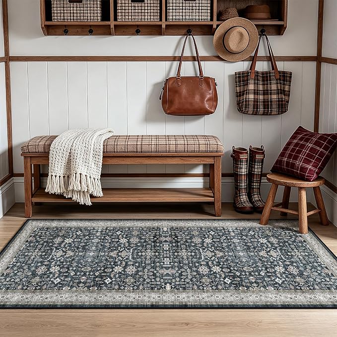 Ashen Washable 2x6 Runner Rugs for Hallway Kitchen Bedroom Beside Laundry Room - Image 9
