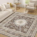 Vintage Living Room Square Area Rug 6x6 by COTILED