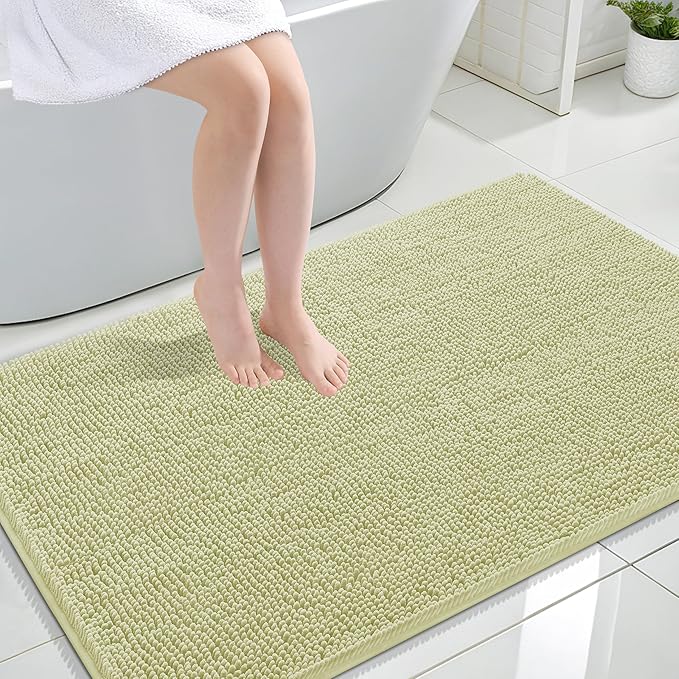 OLANLY Large Bathroom Rugs 44x32, Extra Soft Absorbent Chenille Bath Rugs by OLANLY