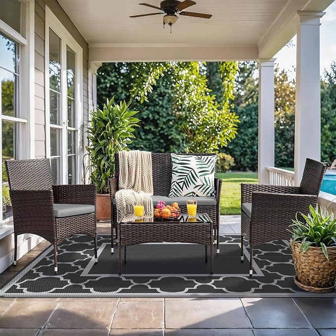 GENIMO 5' x 8' Outdoor Rug Waterproof - Image 2