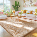 OLANLY 3x4 Machine Washable Accent Rug, Soft Fluffy Shaggy Area Rug by OLANLY