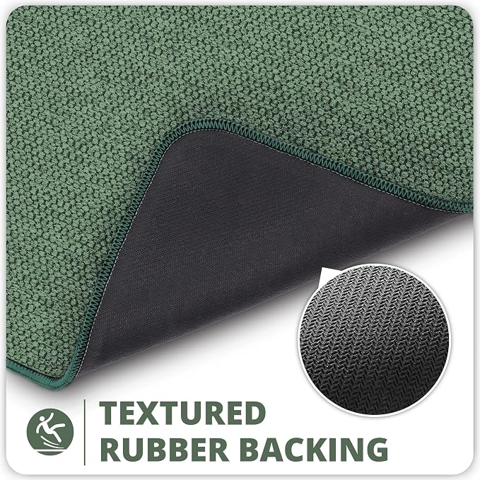 Bosap Bath Mat, Ultra Thin Bathroom Rugs, Rubber Bath Mats - Image 4