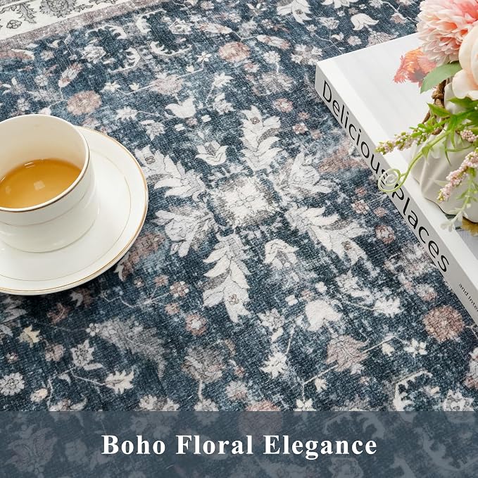 Kitchen Mats Set of 2 Washable Non-Slip – Soft Low Pile Boho Decorative Runner - Image 8