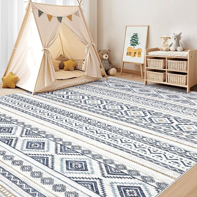 cotiled 9x12 Area Rugs Living Room Rug: Washable Boho Rugs - Image 7