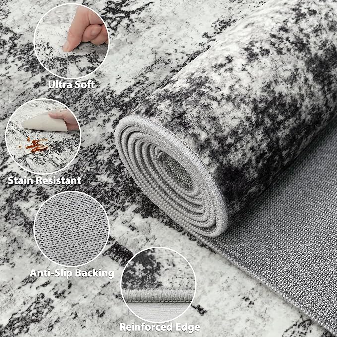 10x14 Area Rugs Living Room Rugs: Large Washable Rug - Image 7