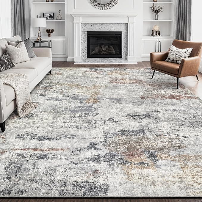 DMOYEST 10x14 Area Rug for Living Room, Washable & Non Slip Large Indoor Carpet by DMOYEST